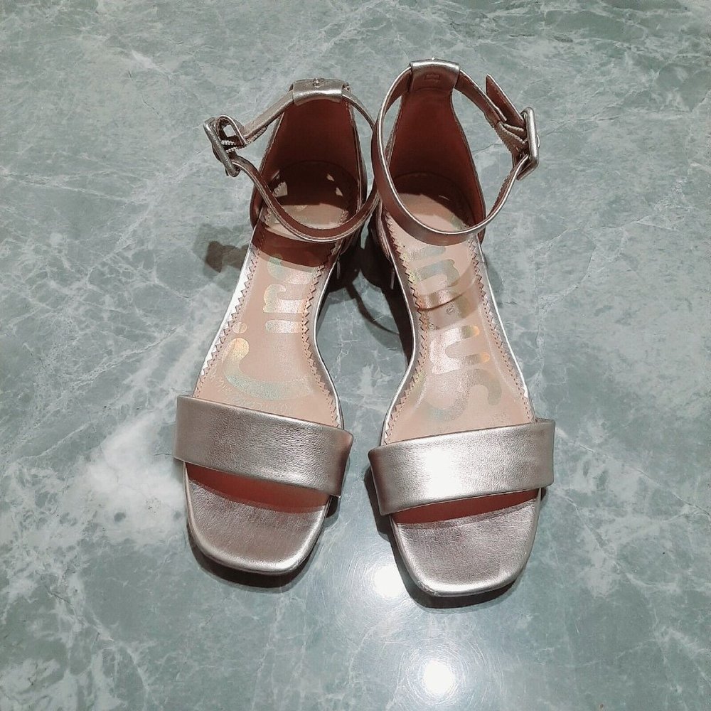 Circus Sam Edelman Light Rose Gold Ankle Strap Open Toe Trendy Sandals Size 6.5